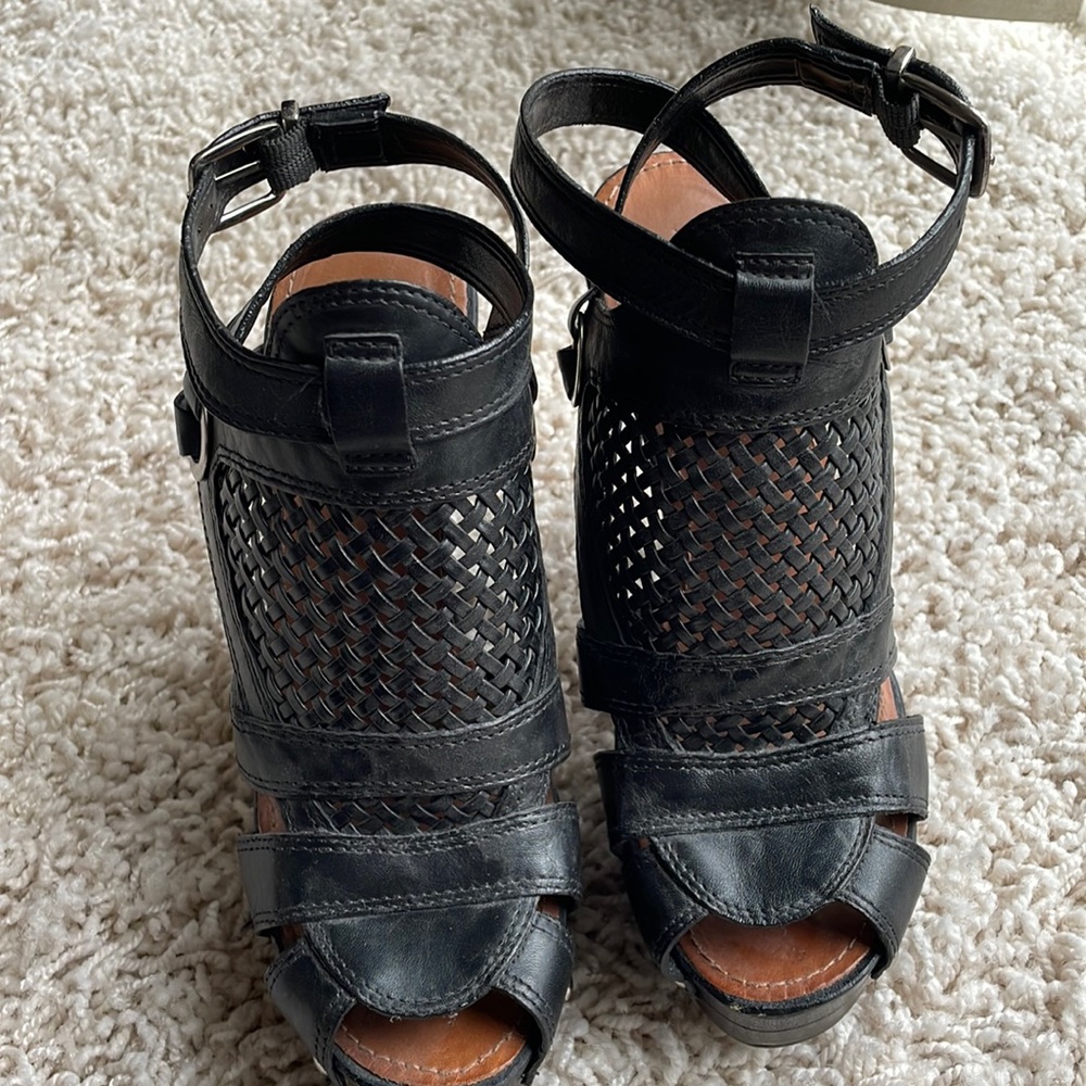 ALDO leather platform heels